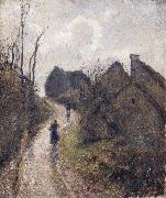 Steep road at Osny, Camille Pissarro